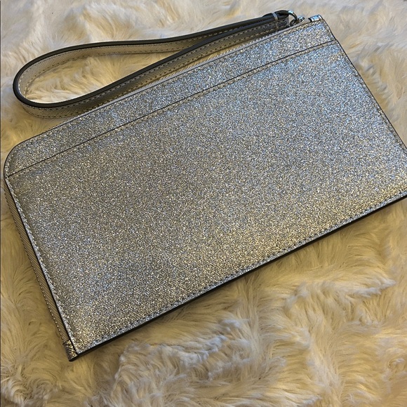 kate spade Silver Glitter L-Zip Wristlet - Picture 7 of 10